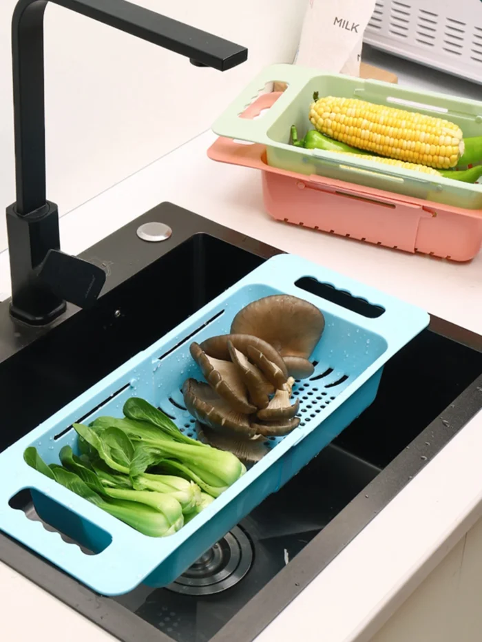 1 Pic Adjustable Sink Drain Basket