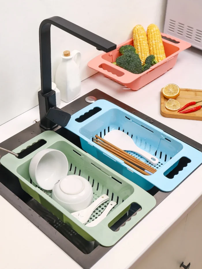 2 Pic Adjustable Sink Drain Basket
