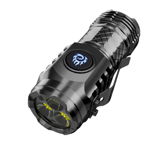 Three-eyed monster strong light flashlight