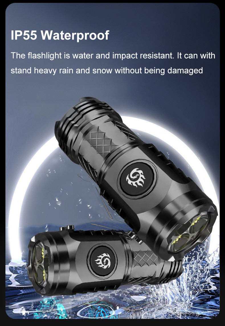 Three-eyed monster strong light flashlight - Image 2