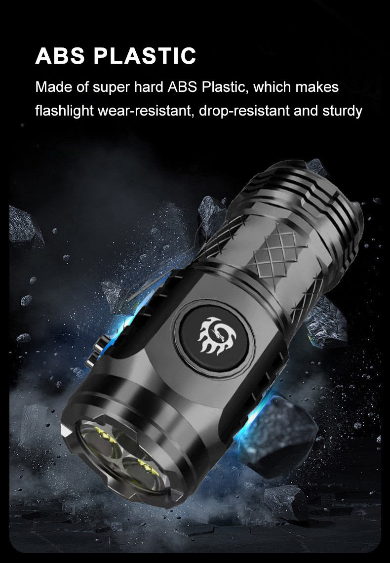 Three-eyed monster strong light flashlight - Image 3