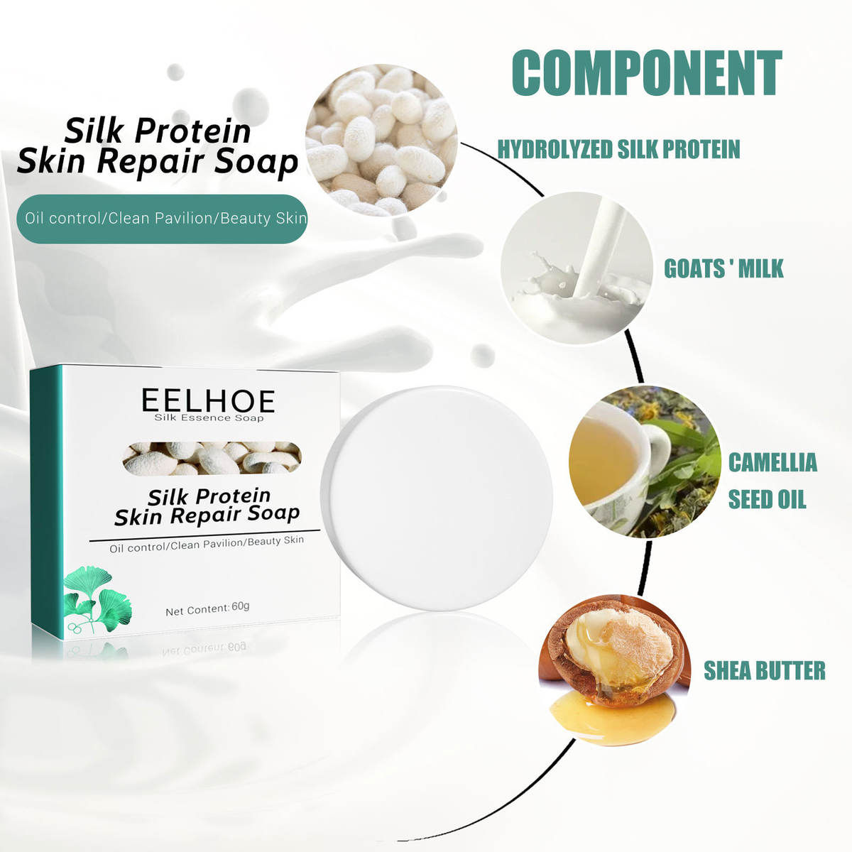 EELHOE Silk Protein Skin Repair Soap - Image 5