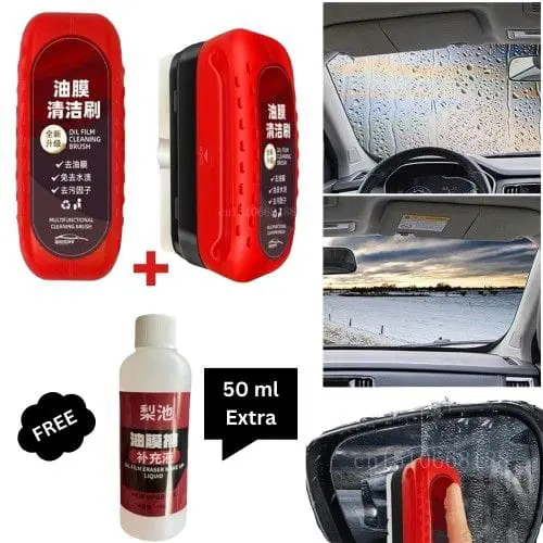 Car Glass Oil Film Cleaning Brush