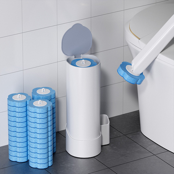 Disposable Toilet Brush With 18 Pcs Brush Head - Image 2